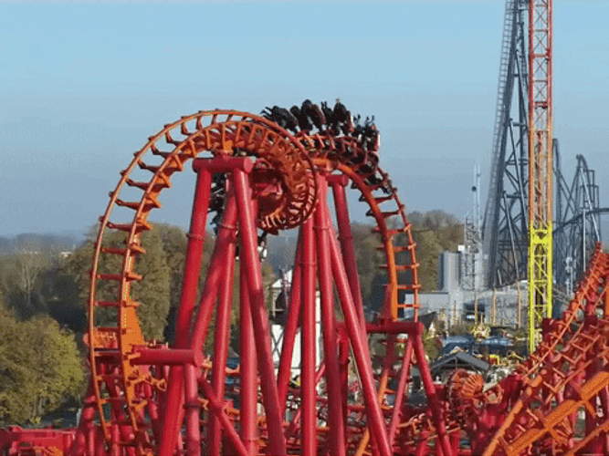 Roller Coaster Mayan Energylandia GIF