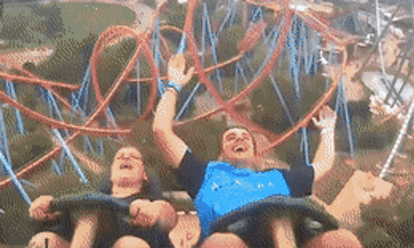 Roller Coaster Mid-Air Phone Catch GIF