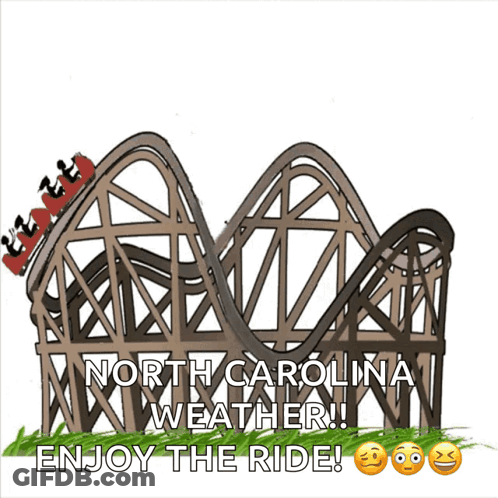 Roller Coaster North Carolina Weather Enjoy The Ride GIF