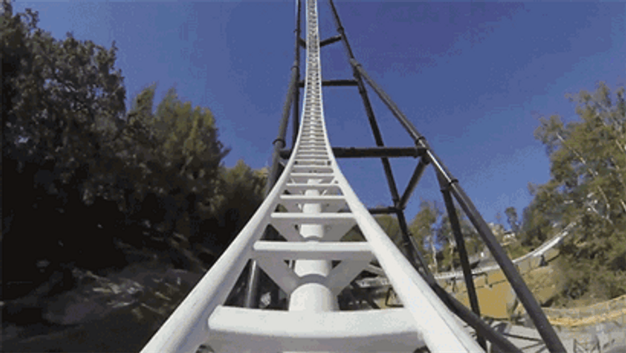 Roller Coaster POV Full Throttle GIF