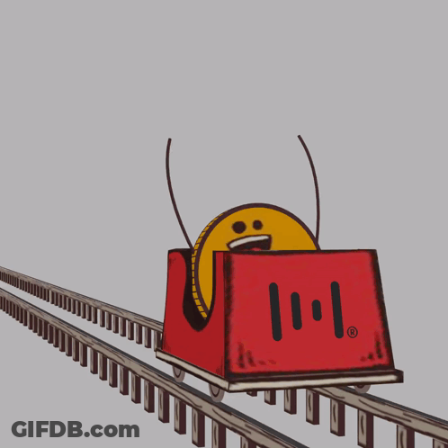 Roller Coaster With 5 And 49K GIF