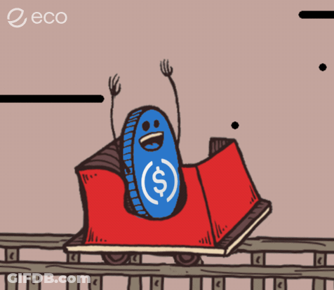 Roller Coaster With Dollar Sign GIF