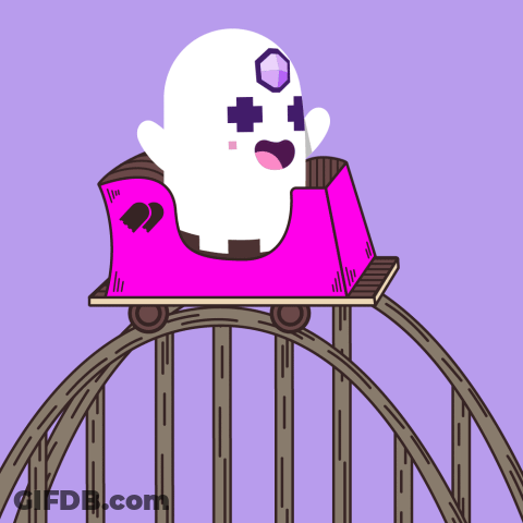 Roller Coaster With Ghost GIF