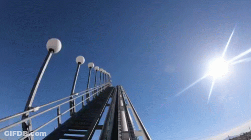 Roller Coaster With Stairs To The Top GIF