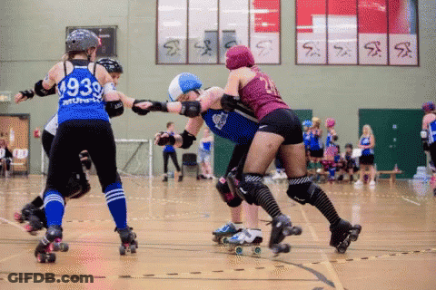 Roller Derby Player Number 1939 GIF