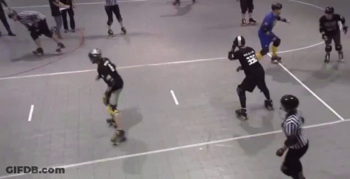 Roller Derby Player Number 360 GIF