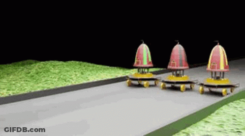 Roller Skates Row Red Yellow Wheels GIF