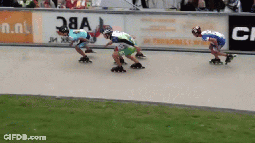 Roller Skating Fast Contest GIF