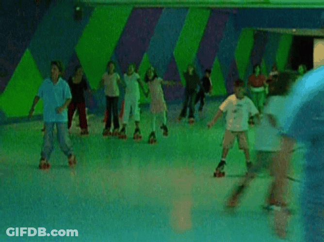 Roller Skating With Friends GIF