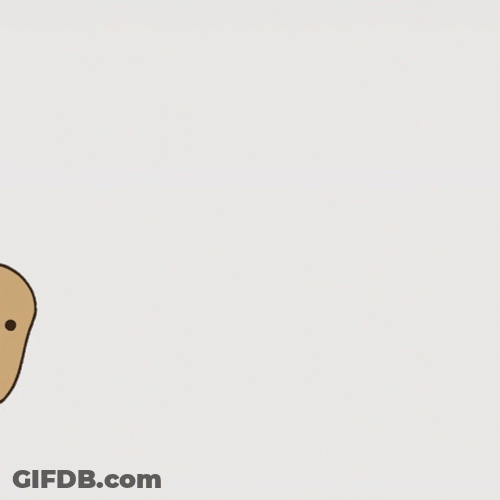 Rolling Cute Potato I'm Here GIF