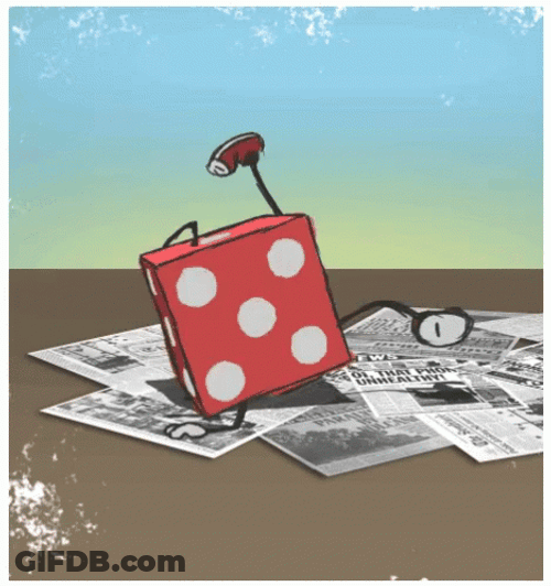 Rolling Dice Break Dancing Animation GIF
