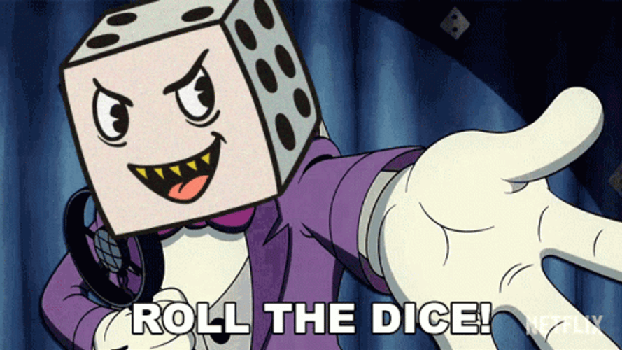Rolling Dice Netflix Dice Head Cartoon GIF