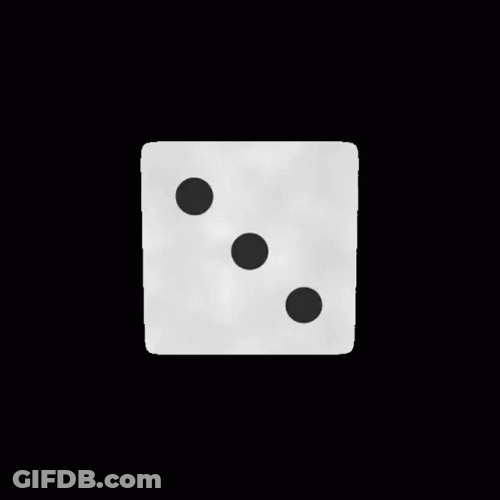 Rolling Dice Randomly Spinning GIF
