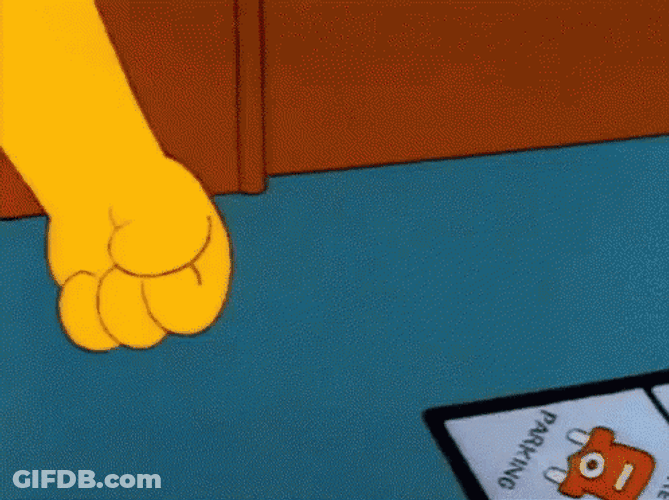 Rolling Dice Simpsons Hand GIF