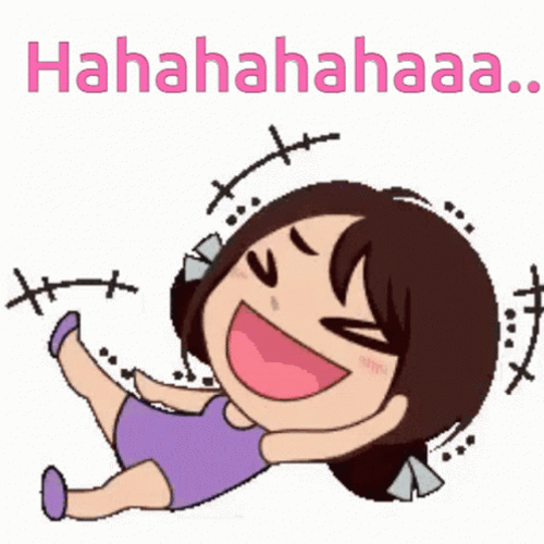 Rolling On Floor Laughing Alice Sticker GIF