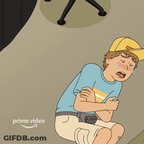 Rolling On Floor Laughing Animated Boy GIF