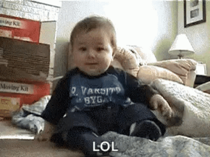 Rolling On Floor Laughing Baby Lol GIF