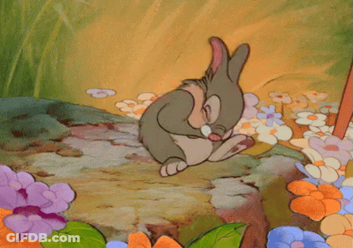 Rolling On Floor Laughing Bambi Thumper GIF