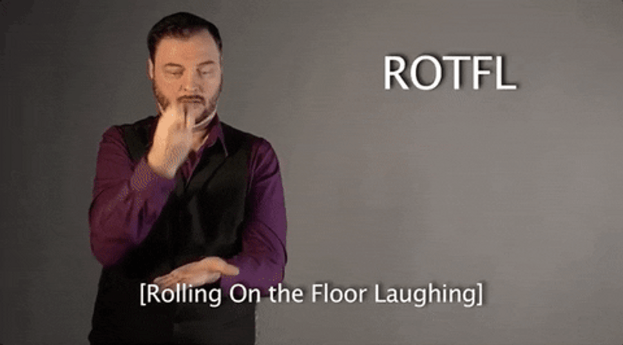Rolling On Floor Laughing Sign Language GIF