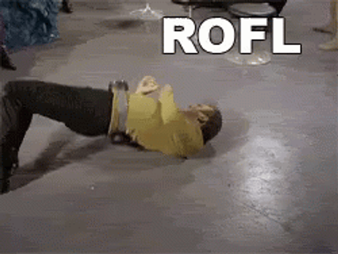 Rolling On The Floor Laughing Body Flip GIF
