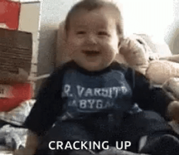 Rolling On The Floor Laughing Kid Cranking Up GIF