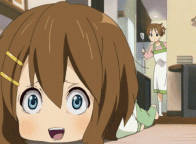 Rolling On The Floor Laughing Yui Hirasawa GIF