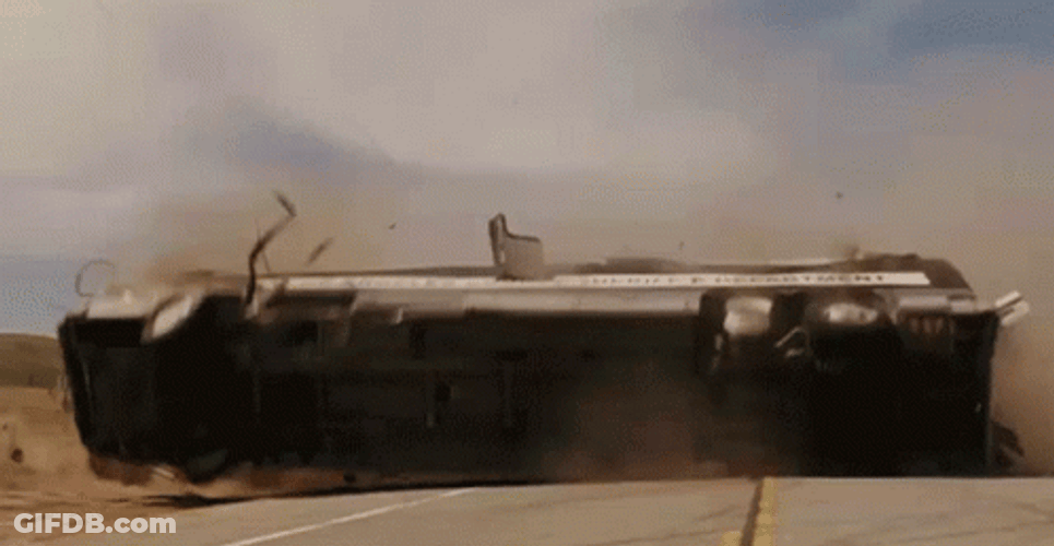 Rolling Over Struggle Bus GIF