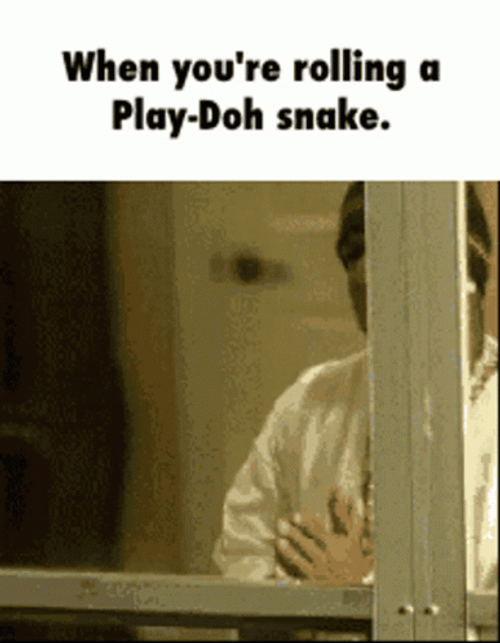Rolling Play Doh Snake GIF