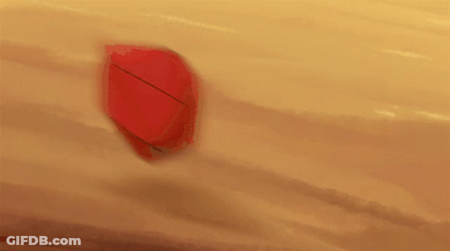 Rolling Red Polygon Dice GIF
