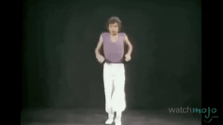 Rolling Stones Mick Jagger Iconic Dance Move GIF