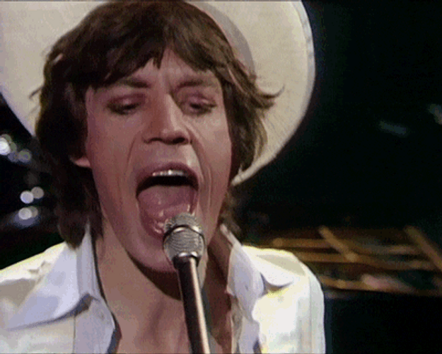 Rolling Stones Mick Jagger Singing Angie GIF