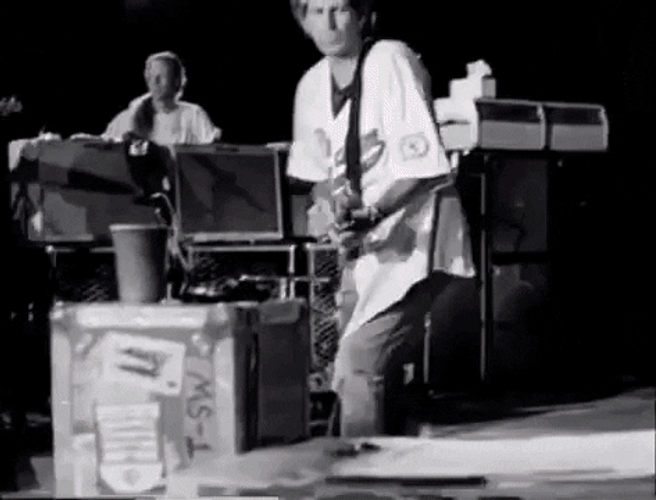 Rolling Stones Vintage Keith Richards Playing Guitar GIF