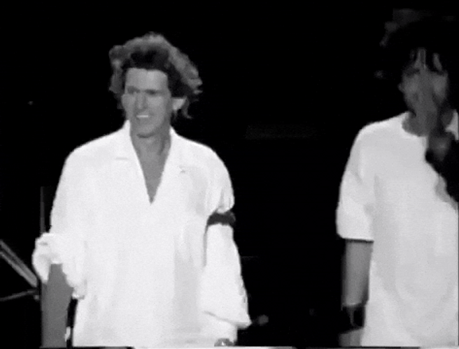 Rolling Stones Waving Classic Concert GIF