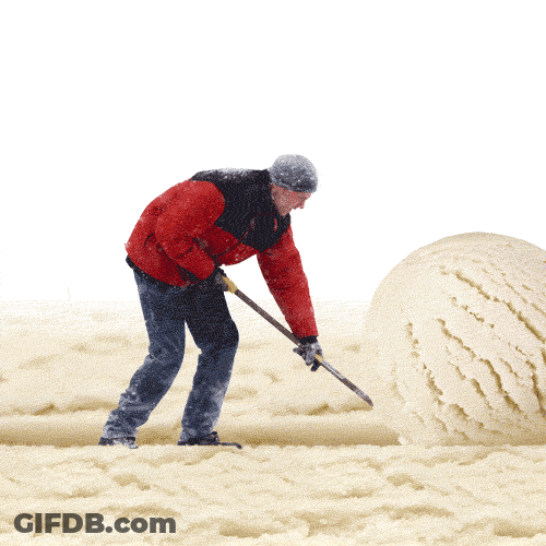Rolling Vanilla Ice Cream GIF