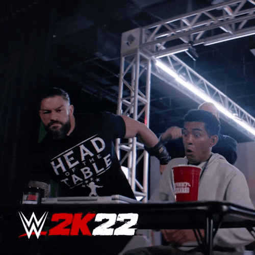 Roman Reigns 2K22 Flip Table GIF