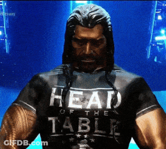 Roman Reigns Shout WWE Game GIF