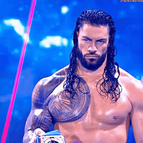 Roman Reigns Smirk Entrance GIF