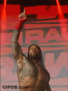 Roman Reigns Wearing Red Boxing Glove GIF