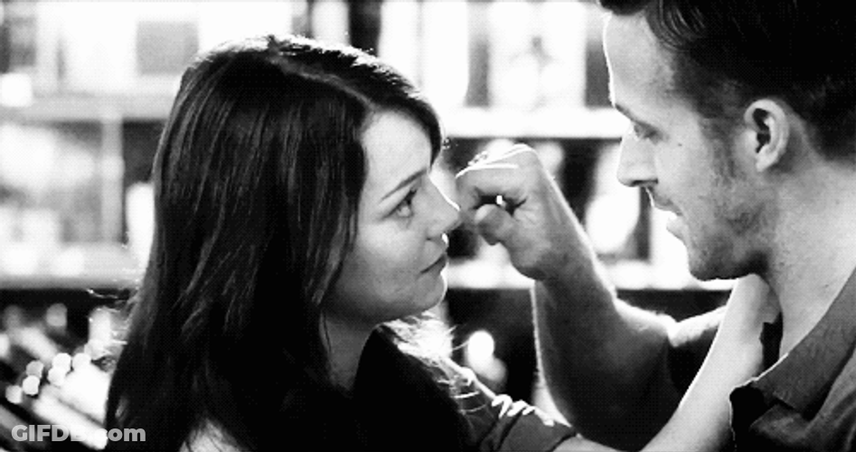 Romance Couple Pinching Nose GIF