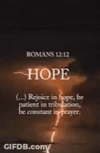 Romans 12 12 Lightning Bolt Quote GIF