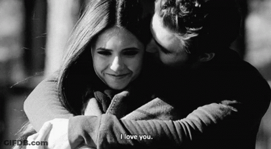 Romantic Back Hug Vampire Diaries I Love You GIF
