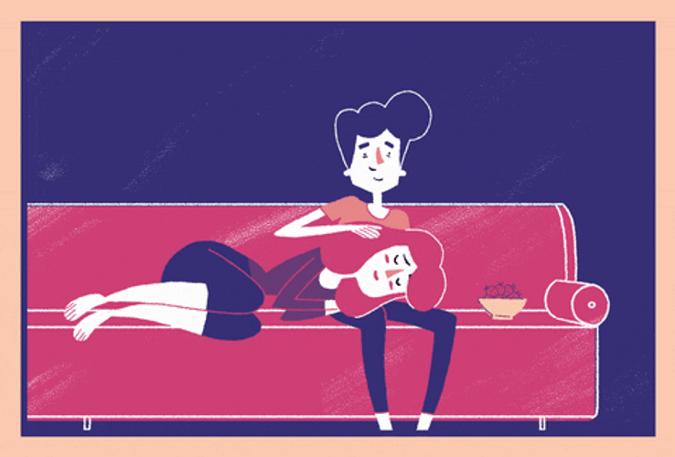 Romantic Couple Art GIF