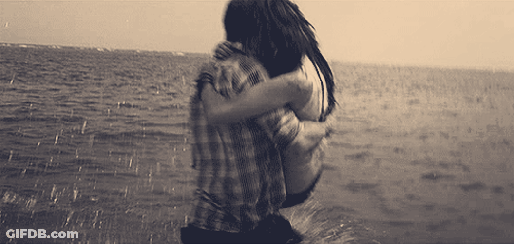 Romantic Couple At The Beach GIF
