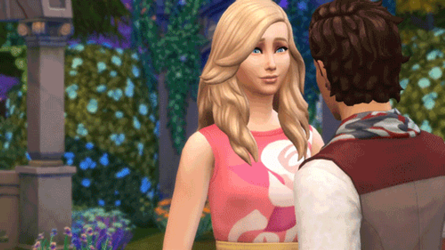 Romantic Garden Stuff Hugs And Kisses GIF