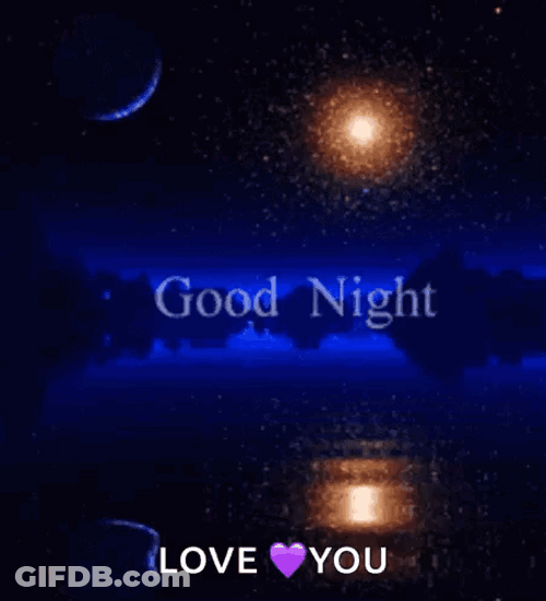 Romantic Good Night My Love Starry Moon GIF