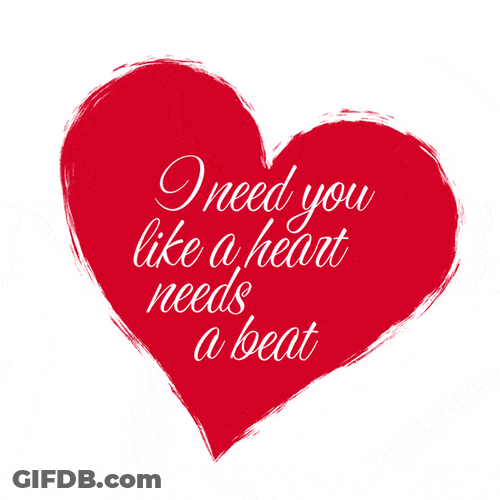 Romantic Heart Message Digital Art GIF