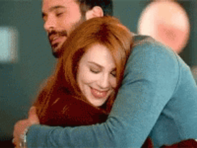 Romantic Hug Happy Couple Sweet Smile GIF