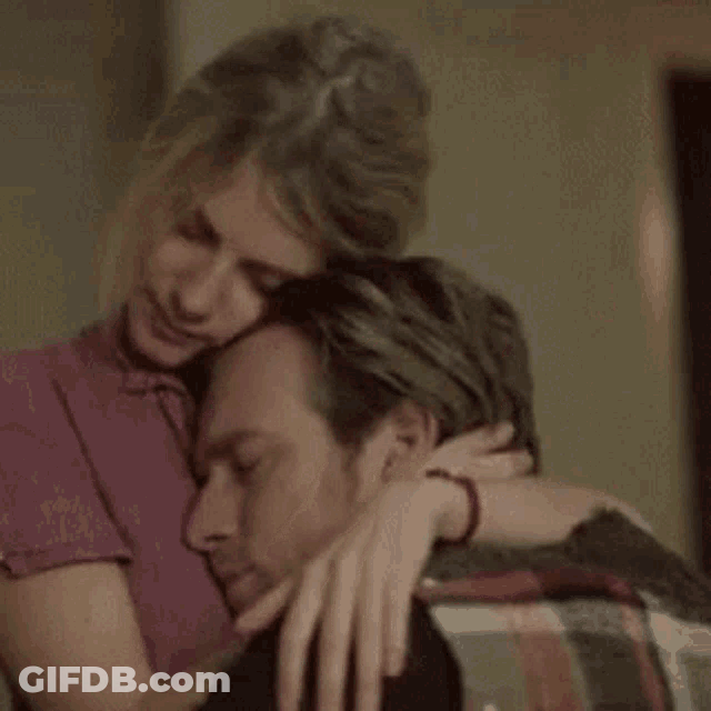 Romantic Hug Husband Wife Sweet Married Couple GIF
