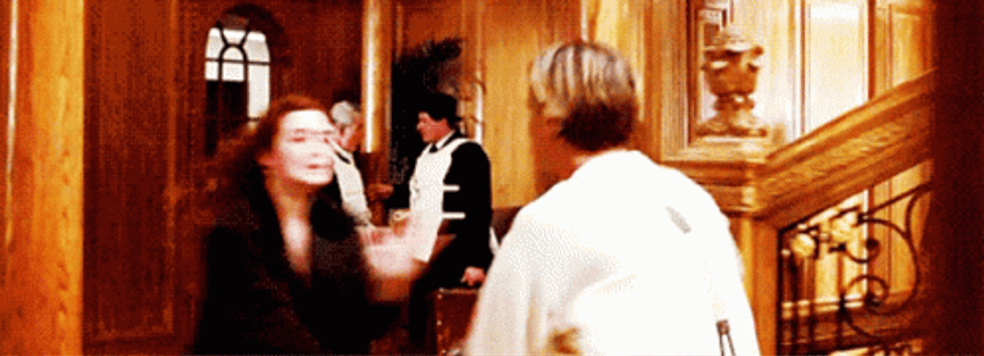 Romantic Hug Jack Rose Titanic Movie GIF