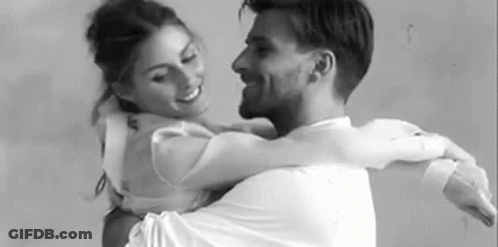 Romantic Hug Kiss Couple In Love GIF